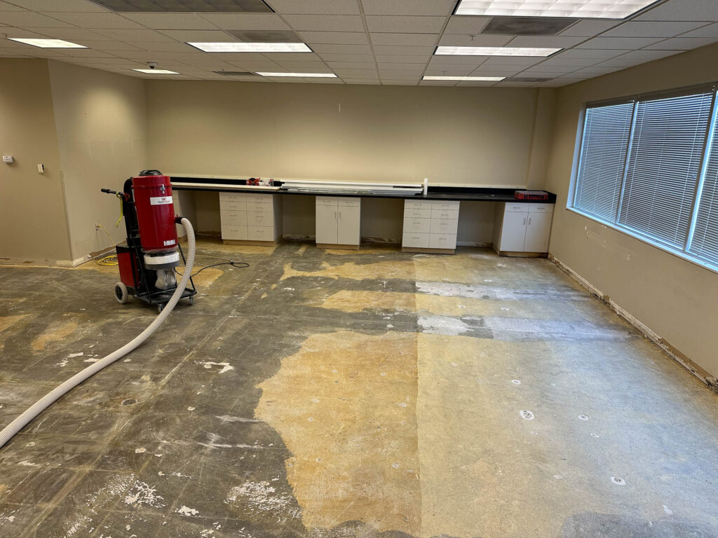 VCT Tile Glue Removal and Grinding (Before) | Bozeman, MT